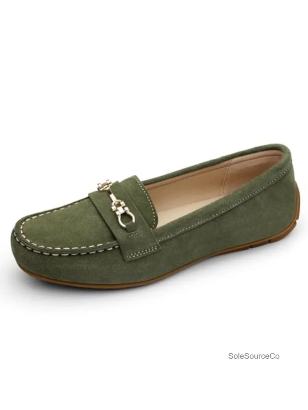 Suede Leather Loafers Slip-On Driving Mocs Comfortable Work Flats